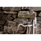 Kingston Brass Kaiser Freestanding Tub Faucet with Hand Shower in Brushed Nickel