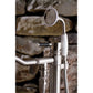 Kingston Brass Kaiser Freestanding Tub Faucet with Hand Shower in Brushed Nickel