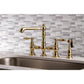 Kingston Brass English Country Kitchen Faucet with Side Sprayer (KS7272ALBS) Polished Brass