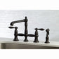 Kingston Brass English Country Kitchen Faucet with Side Sprayer (KS7275ALBS) Oil Rubbed Bronze