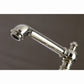 Kingston Brass English Country 8" Bridge Kitchen Faucet with Sprayer (KS7276PXBS) Polished Nickel