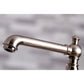 Kingston Brass English Country 8" Bridge Kitchen Faucet with Sprayer (KS7278AXBS) Brushed Nickel