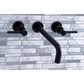 Kingston Brass Concord Two-Handle Wall Mount Tub Faucet (KS8020DL) Matte Black