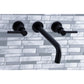 Kingston Brass Concord Two-Handle Wall Mount Tub Faucet (KS8020DL) Matte Black