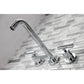 Kingston Brass Manhattan Two-Handle Wall Mount Tub Faucet Polished Chrome