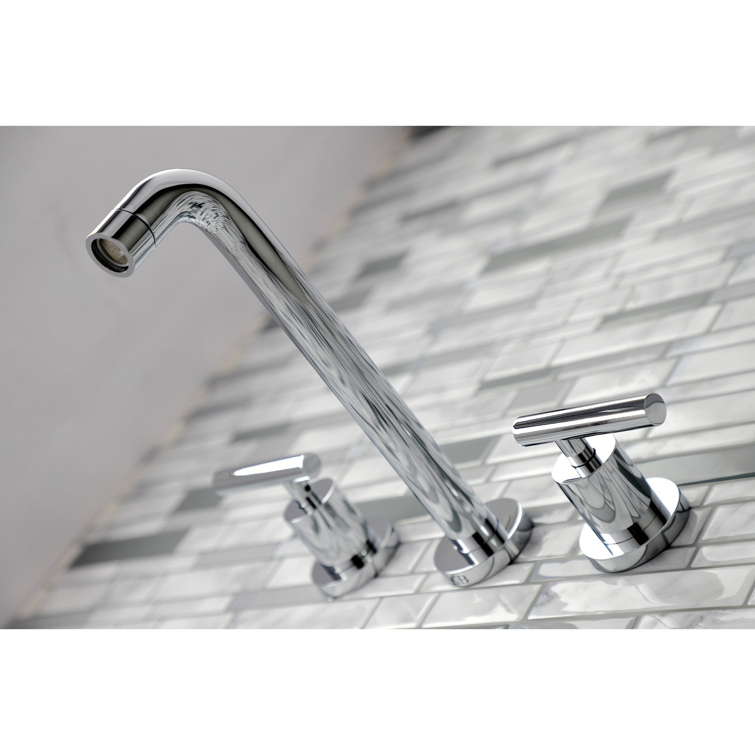 Kingston Brass Manhattan Two-Handle Wall Mount Tub Faucet Polished Chrome