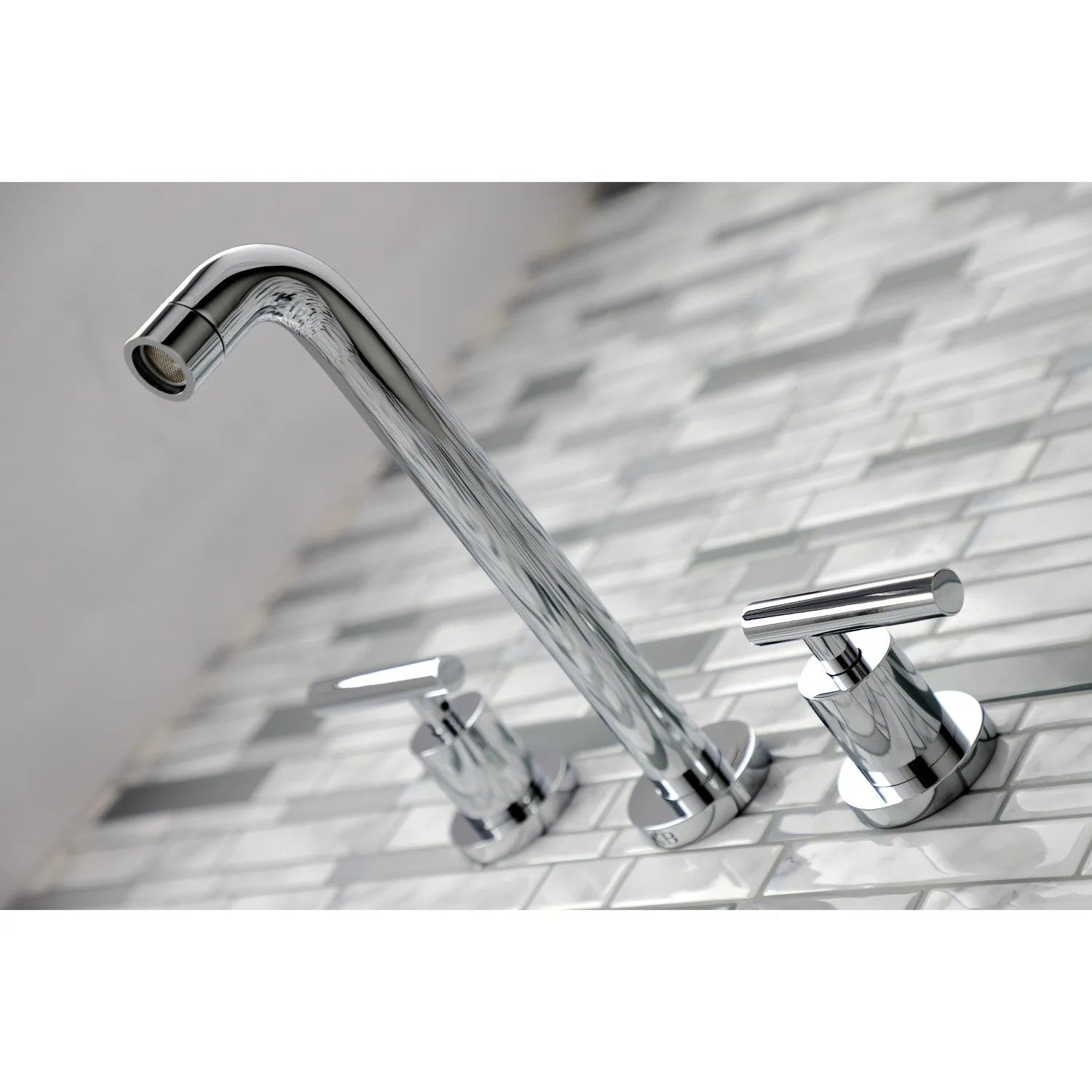 Kingston Brass Manhattan Two-Handle Wall Mount Tub Faucet Polished Chrome