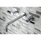 Kingston Brass Kaiser Two-Handle Wall Mount Tub Faucet Polished Chrome