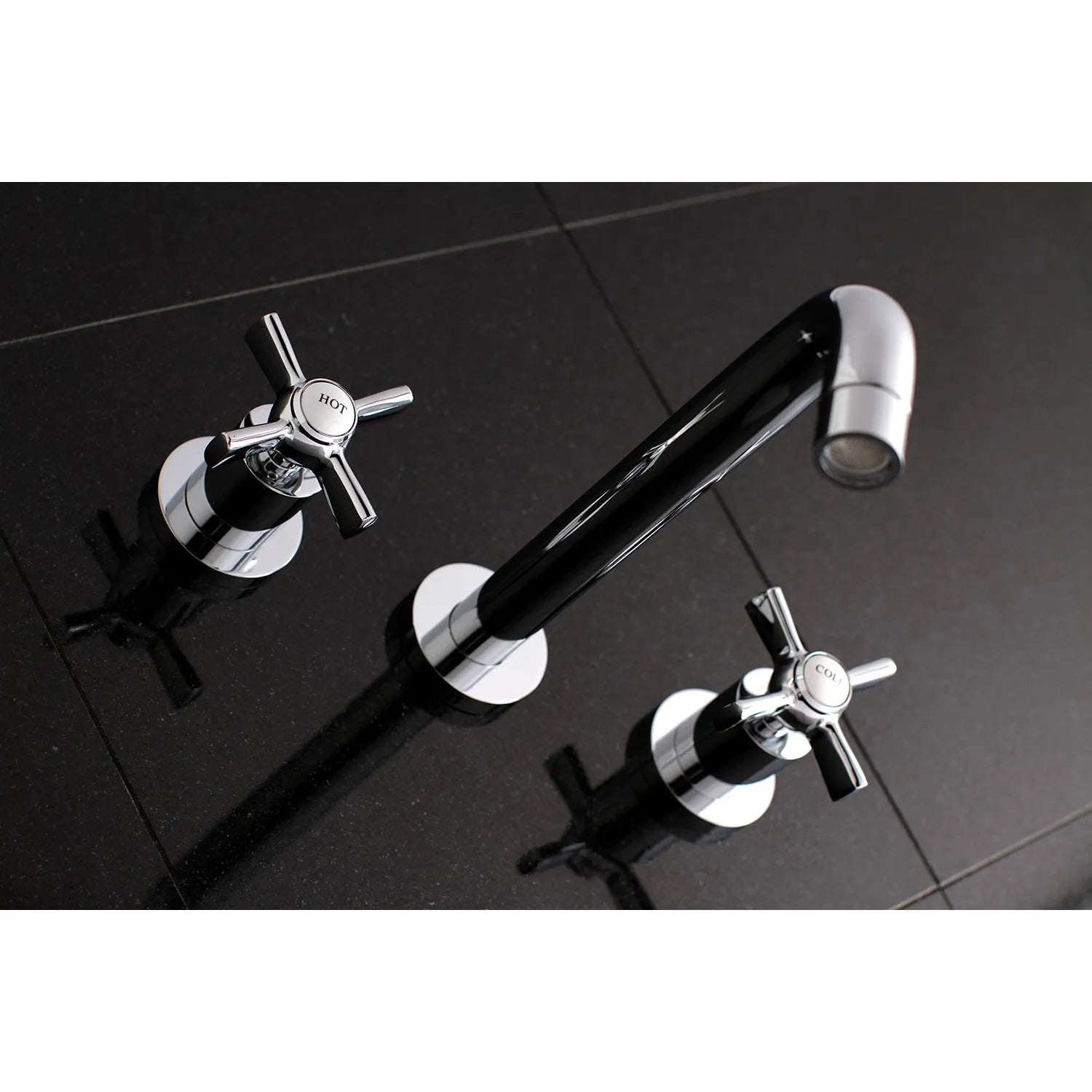 Kingston Brass Millennium Two-Handle Wall Mount Tub Faucet Polished Chrome