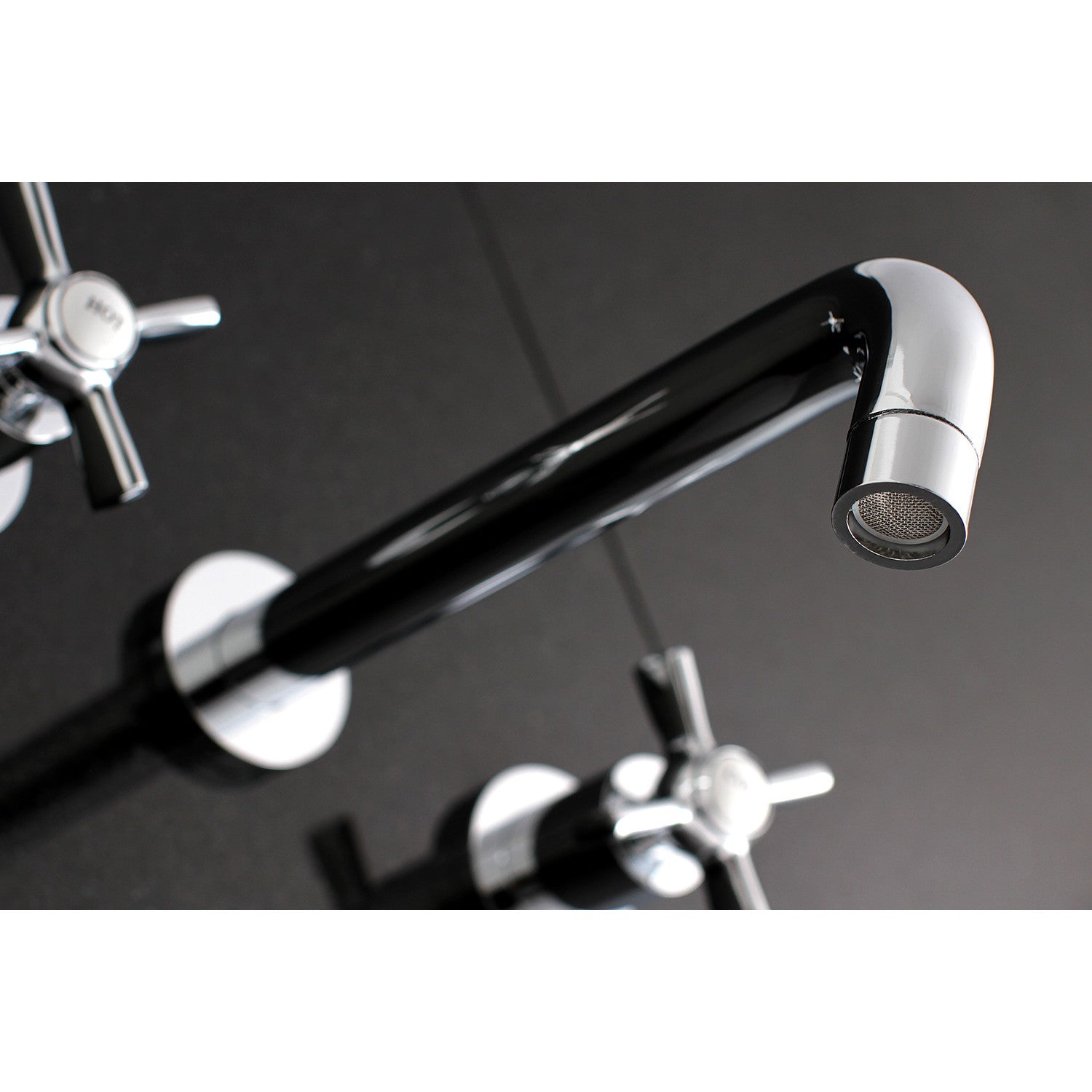 Kingston Brass Millennium Two-Handle Wall Mount Tub Faucet Polished Chrome