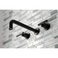 Kingston Brass Manhattan Two-Handle Wall Mount Tub Faucet Oil Rubbed Bronze