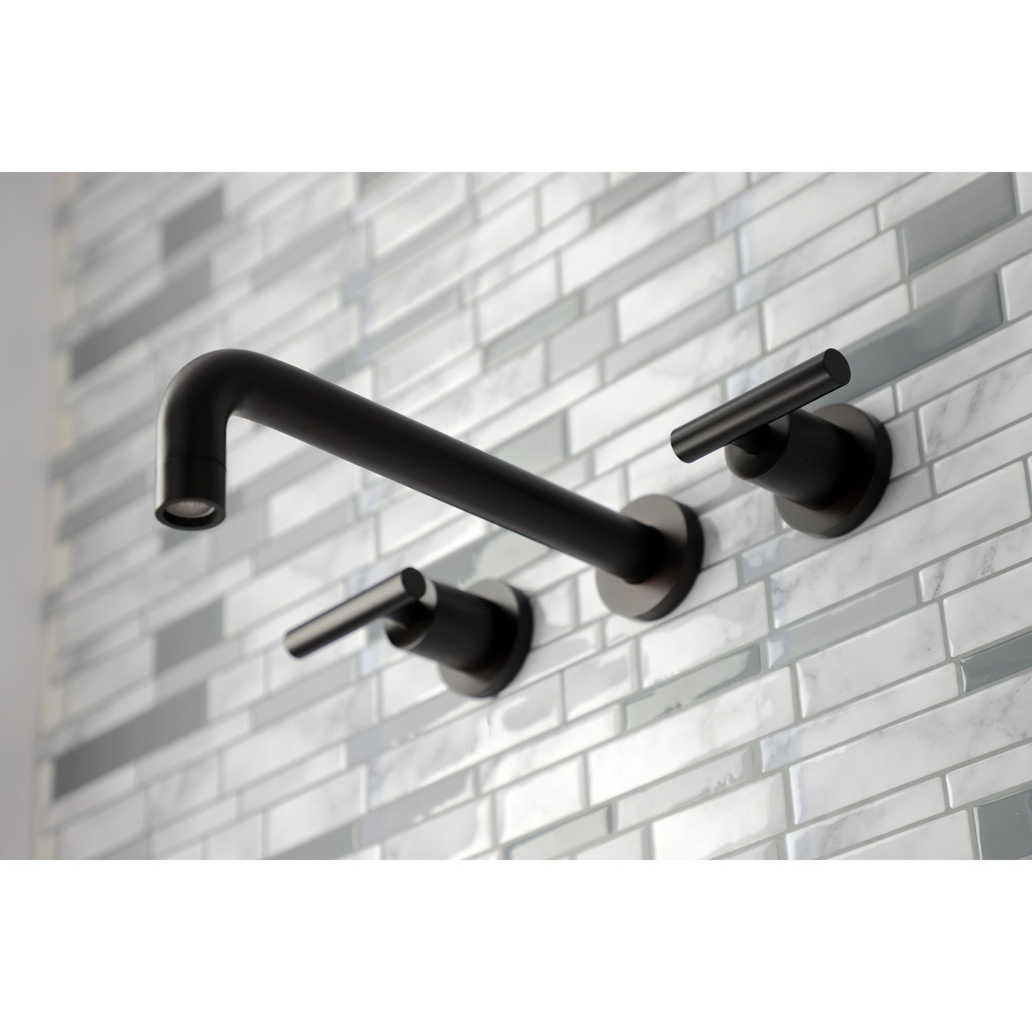 Kingston Brass Manhattan Two-Handle Wall Mount Tub Faucet Oil Rubbed Bronze