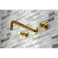 Kingston Brass Concord Two-Handle Wall Mount Tub Faucet (KS8027DL) Brushed Brass