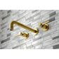 Kingston Brass Concord Two-Handle Wall Mount Tub Faucet (KS8027DL) Brushed Brass