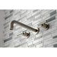 Kingston Brass Manhattan Two-Handle Wall Mount Tub Faucet Brushed Nickel