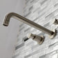 Kingston Brass Kaiser Two-Handle Wall Mount Tub Faucet Brushed Nickel