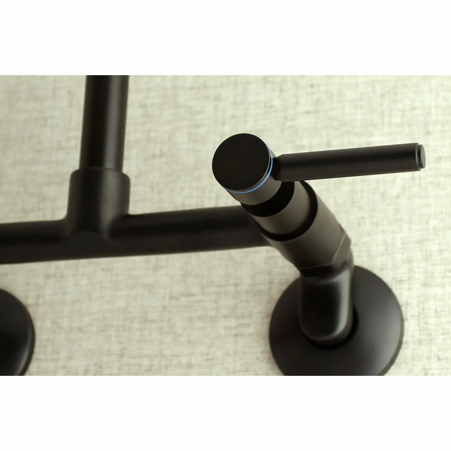 Kingston Brass Concord 8 in. Adjustable Center Wall Mount Kitchen Faucet (KS813) Matte Black