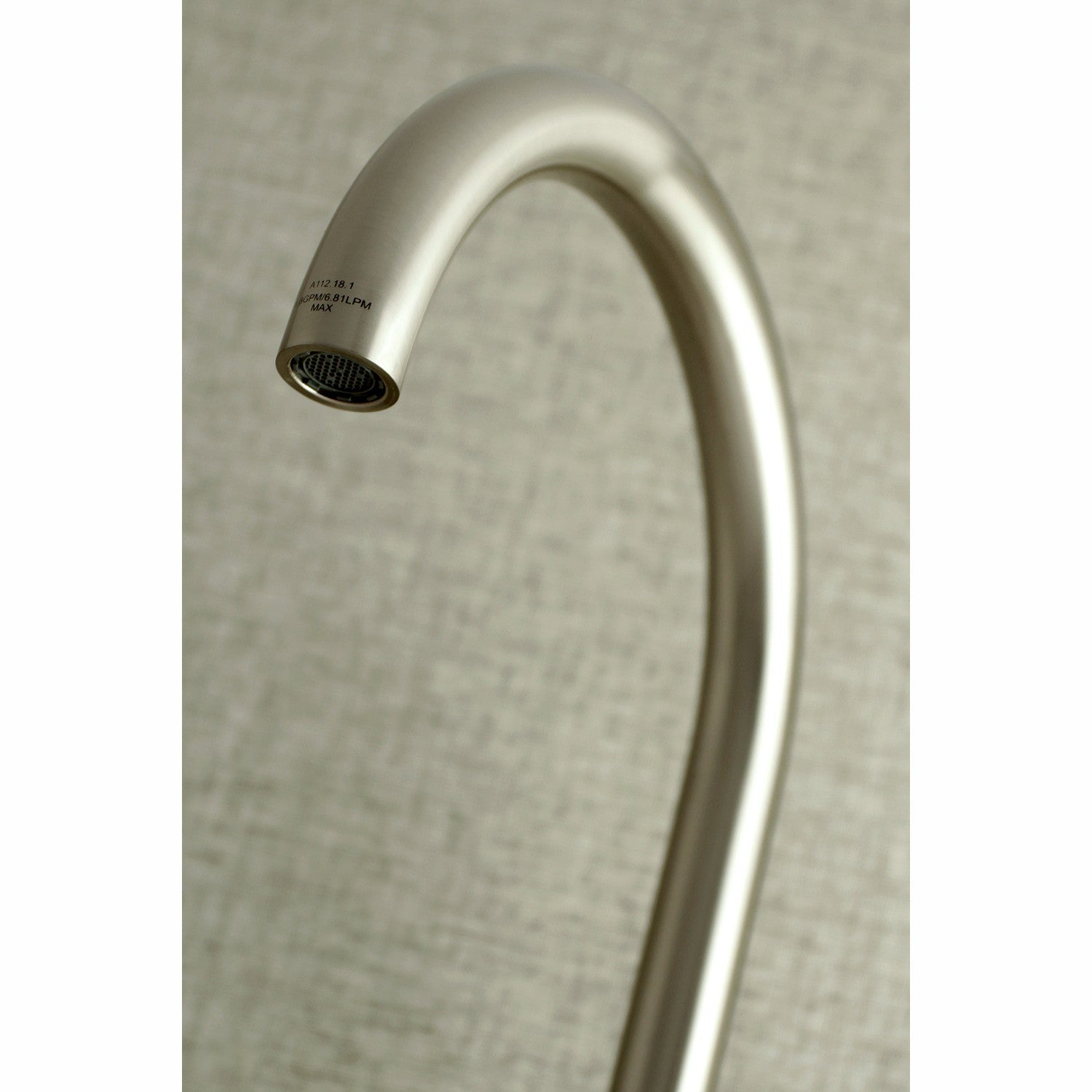 Kingston Brass Concord 8 in. Adjustable Center Wall Mount Kitchen Faucet (KS814) Brushed Nickel