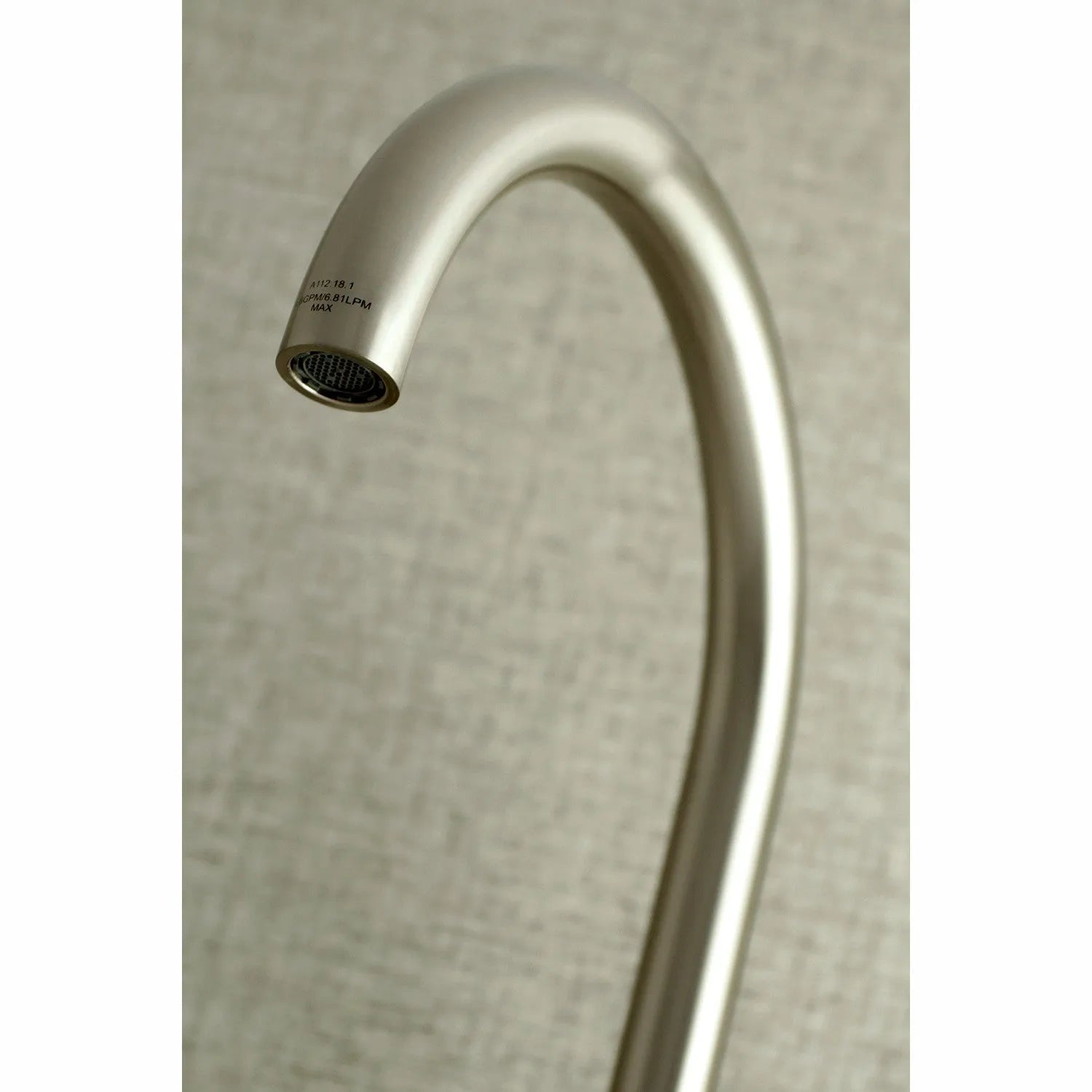 Kingston Brass Concord 8 in. Adjustable Center Wall Mount Kitchen Faucet (KS814) Brushed Nickel