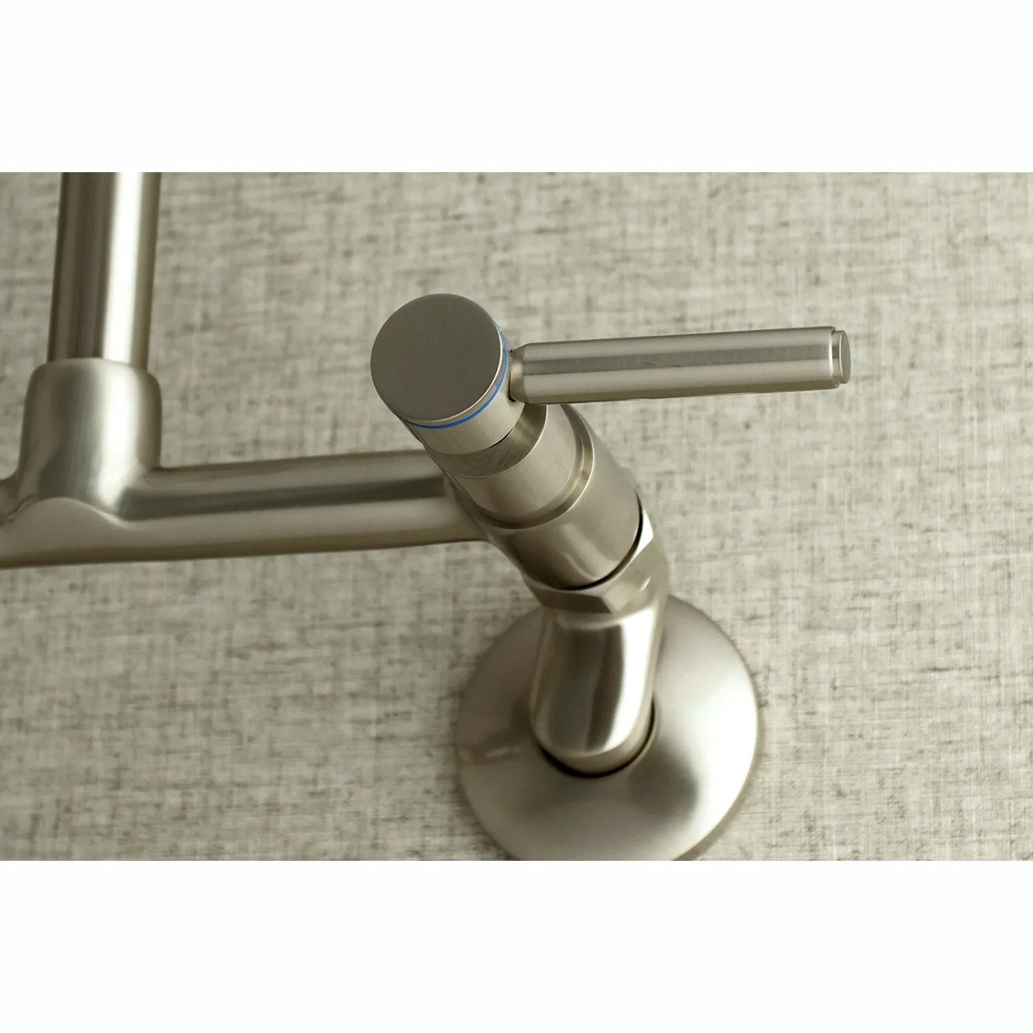 Kingston Brass Concord 8 in. Adjustable Center Wall Mount Kitchen Faucet (KS814) Brushed Nickel