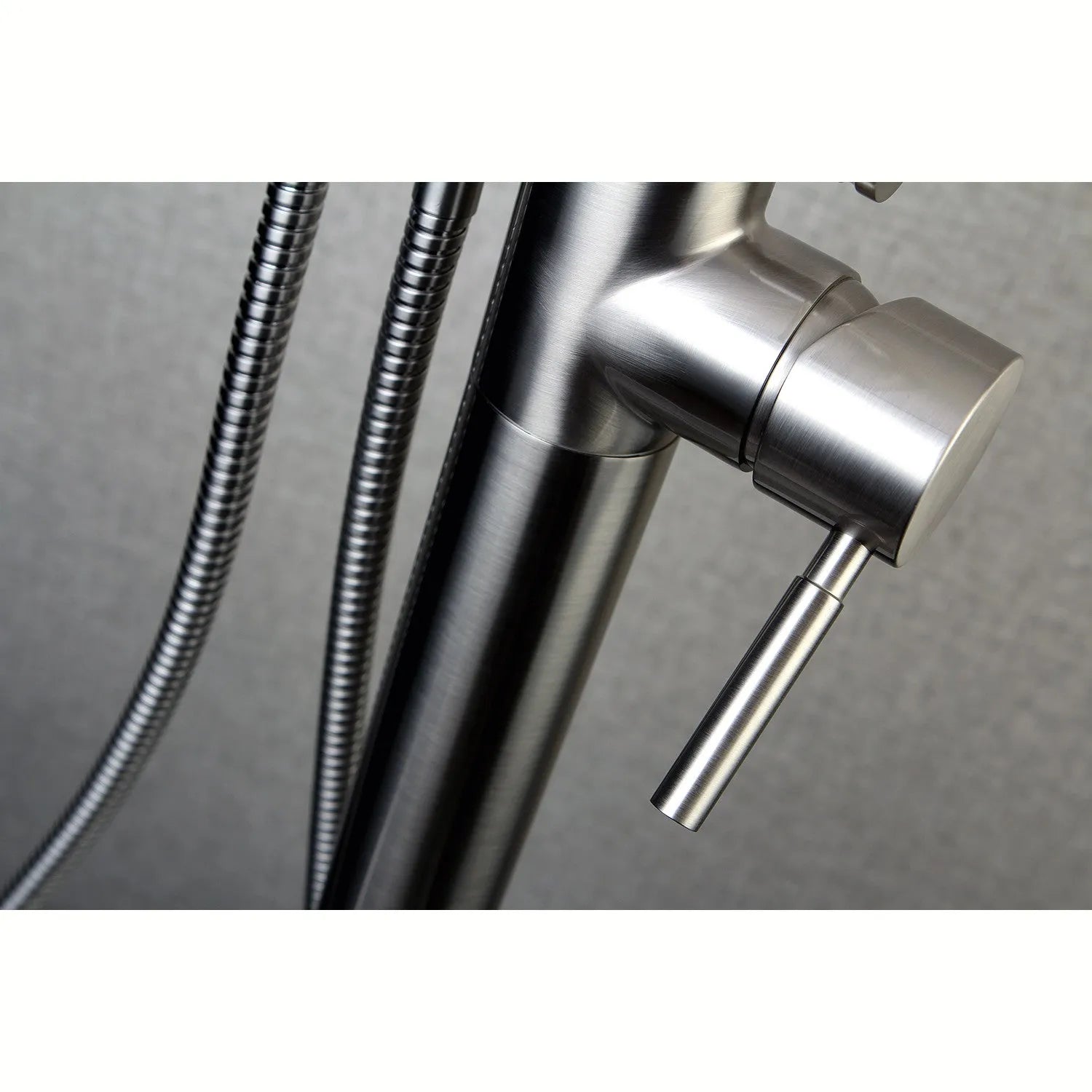 Kingston Brass Concord Freestanding Tub Faucet with Hand Shower (KS8158DL) Brushed Nickel