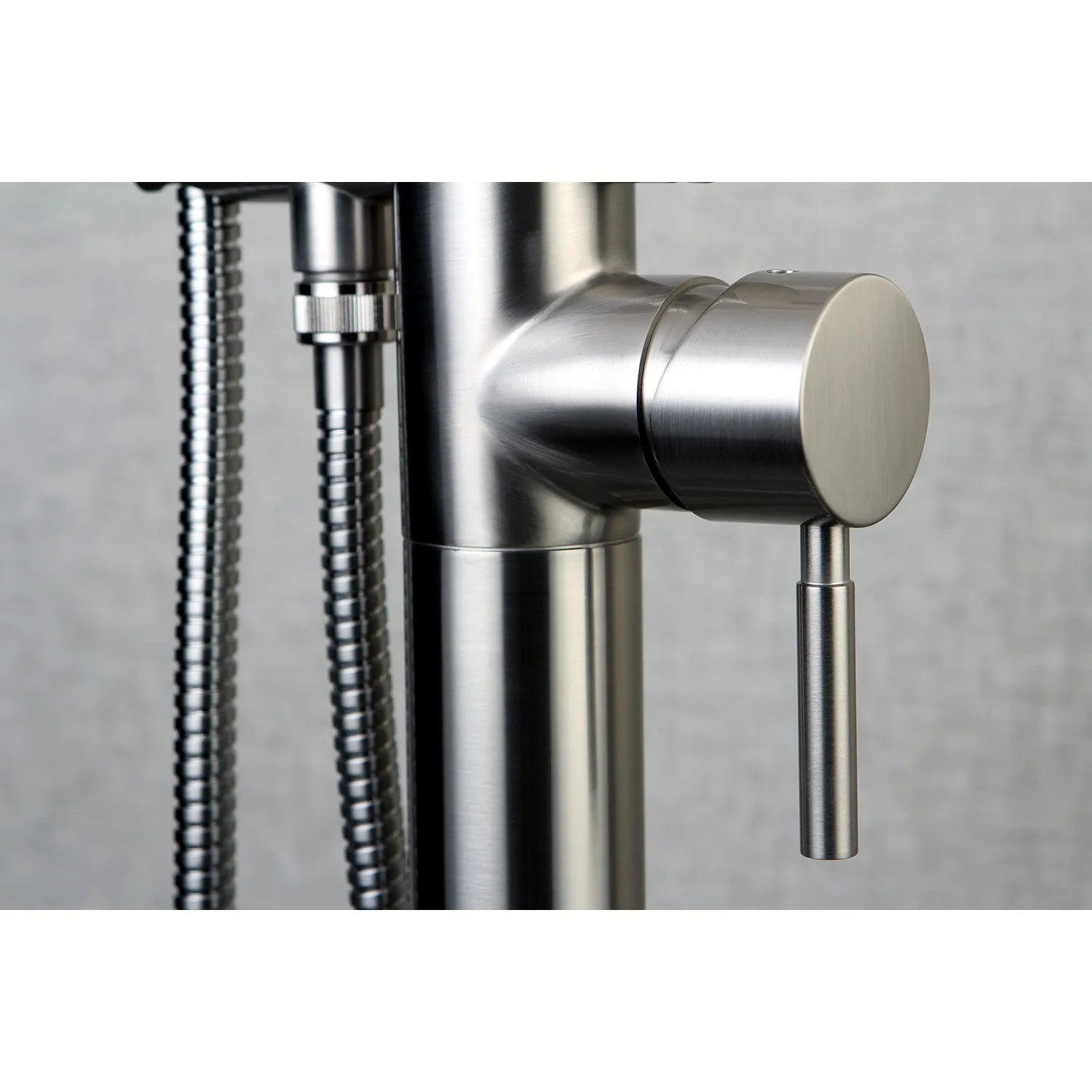 Kingston Brass Concord Freestanding Tub Faucet with Hand Shower (KS8158DL) Brushed Nickel
