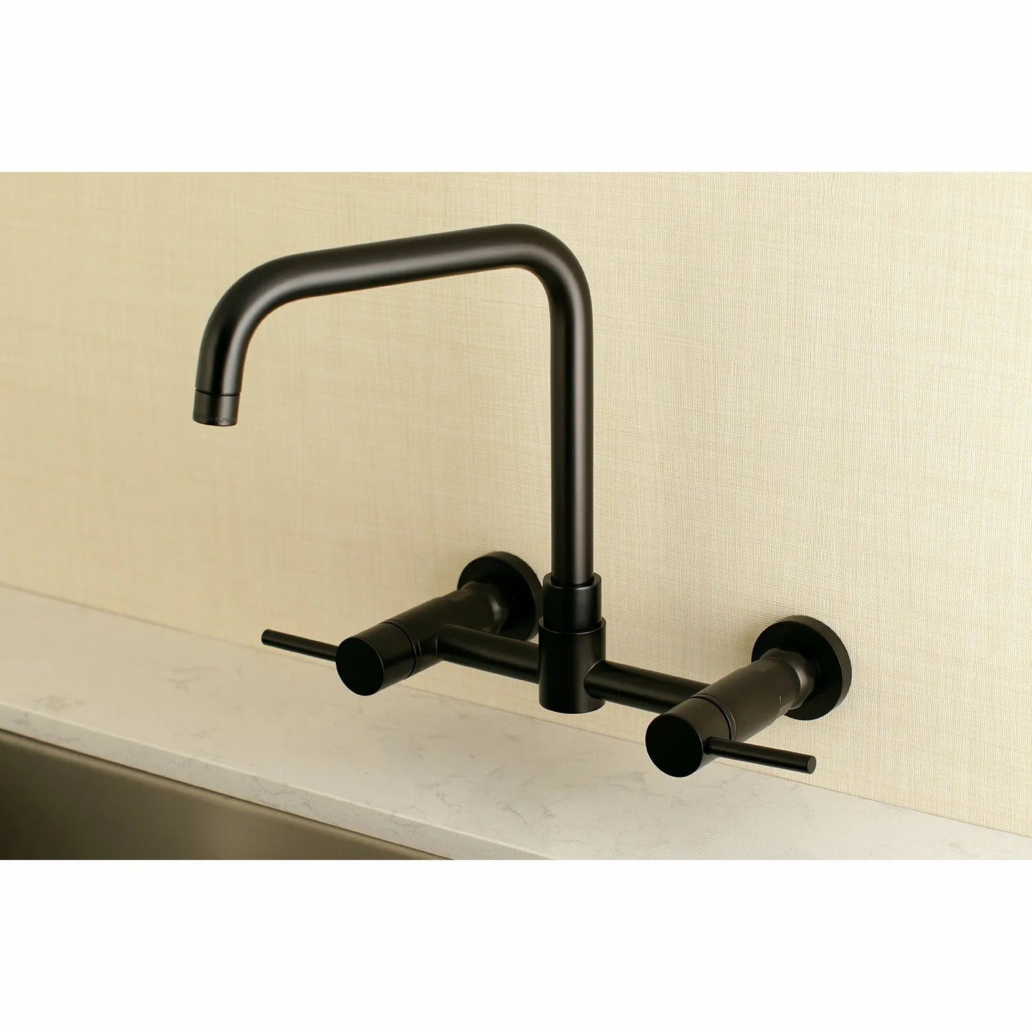 Kingston Brass Concord 8 in. Centerset Wall Mount Kitchen Faucet (KS8165DL) Oil Rubbed Bronze
