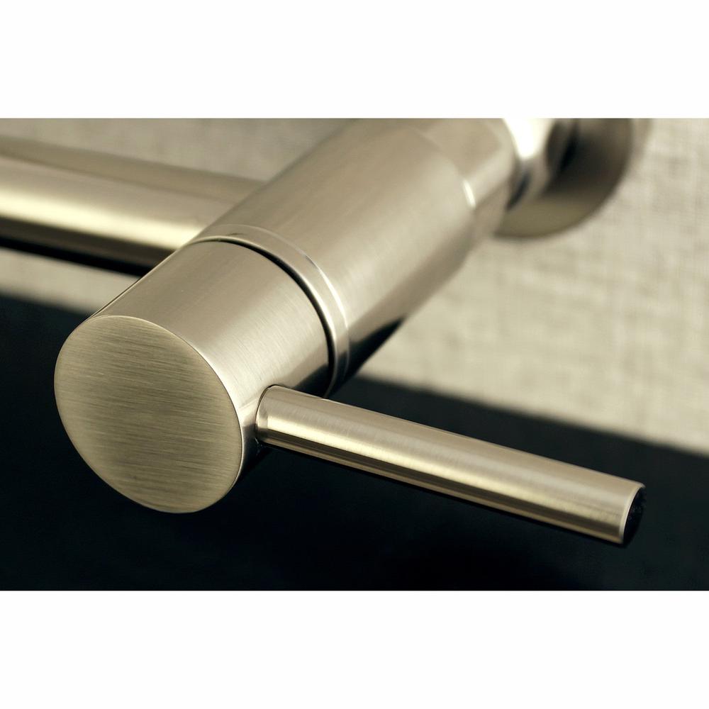 Kingston Brass Concord 8 in. Centerset Wall Mount Kitchen Faucet (KS8168DL) Brushed Nickel
