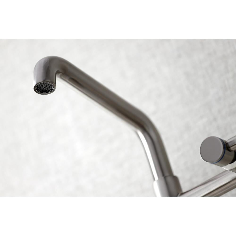 Kingston Brass Concord Two-Handle Wall-Mount Kitchen Faucet (KS823SN) Brushed Nickel