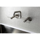Kingston Brass Concord Two-Handle Wall-Mount Kitchen Faucet (KS823SN) Brushed Nickel