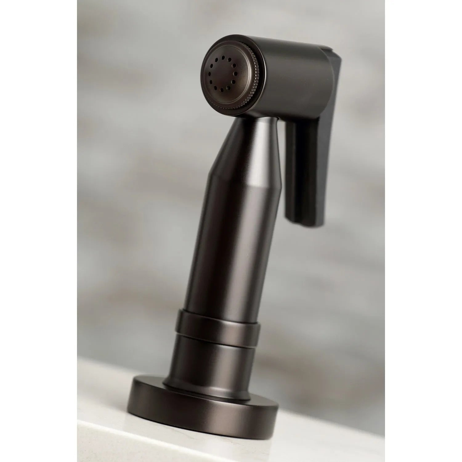 Kingston Brass Concord Two-Handle Bridge Kitchen Faucet with Brass Side Sprayer in Oil Rubbed Bronze (KS8275DKLBS)