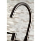 Kingston Brass Concord Two-Handle Bridge Kitchen Faucet with Brass Side Sprayer in Oil Rubbed Bronze (KS8275DKLBS)