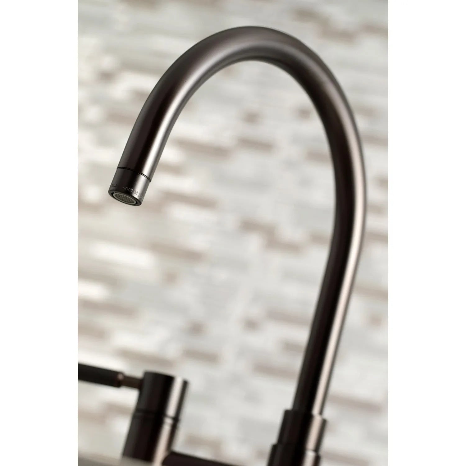 Kingston Brass Concord Two-Handle Bridge Kitchen Faucet with Brass Side Sprayer in Oil Rubbed Bronze (KS8275DKLBS)