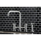 Kingston Brass Concord Two-Handle Bridge Kitchen Faucet with Brass Side Sprayer (KS8281DKLBS) Polished Chrome