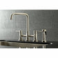 Kingston Brass Concord Two-Handle Bridge Kitchen Faucet with Brass Sprayer (KS8288DLBS) Brushed Nickel