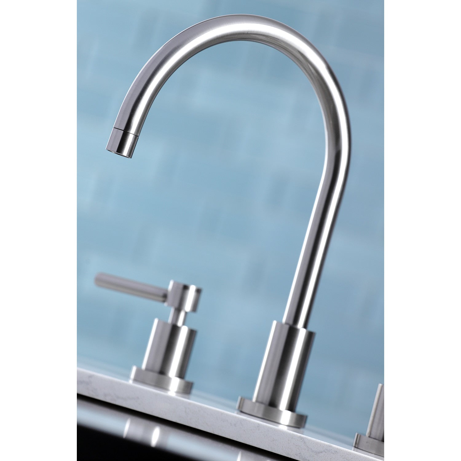 Kingston Brass Widespread Kitchen Faucet (KS8728DL) Brushed Nickel