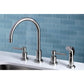 Kingston Brass Widespread Kitchen Faucet (KS8728DL) Brushed Nickel