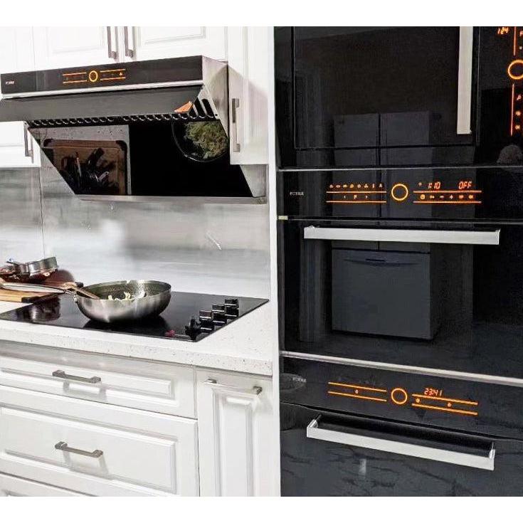 Fotile 24 in. Built-In Electric Wall Oven with Convection in Black Tempered Glass (KSG7003A)