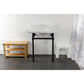 Kingston Brass Templeton 30" x 22" Carrara Marble Vanity Top with Brass Console Legs Carrara Marble/Matte Black