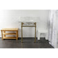 Kingston Brass Templeton 30" x 22" Carrara Marble Vanity Top with Brass Console Legs Carrara Marble/Brushed Brass