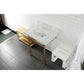Kingston Brass Templeton 30" x 22" Carrara Marble Vanity Top with Brass Console Legs Carrara Marble/Brushed Brass