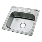Kingston Brass 25" Stainless Steel Drop-in Single Bowl Kitchen Sink, Brushed Brushed