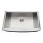 Kingston Brass 33 in. Drop-In Stainless Steel Apron-Front Single Bowl Farmhouse Kitchen Sink, Brushed (GKTSF33209) Brushed