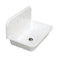 Kingston Brass Arcticstone 30 in. Solid Surface Farmhouse Kitchen Sink with Backsplash, Matte White (GKTA302119) Matte White