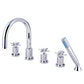 Kingston Brass Concord 5-Piece Roman Tub Faucet Polished Chrome
