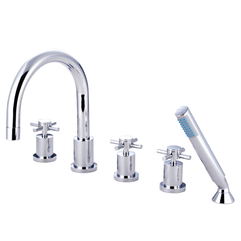 Kingston Brass Concord 5-Piece Roman Tub Faucet Polished Chrome