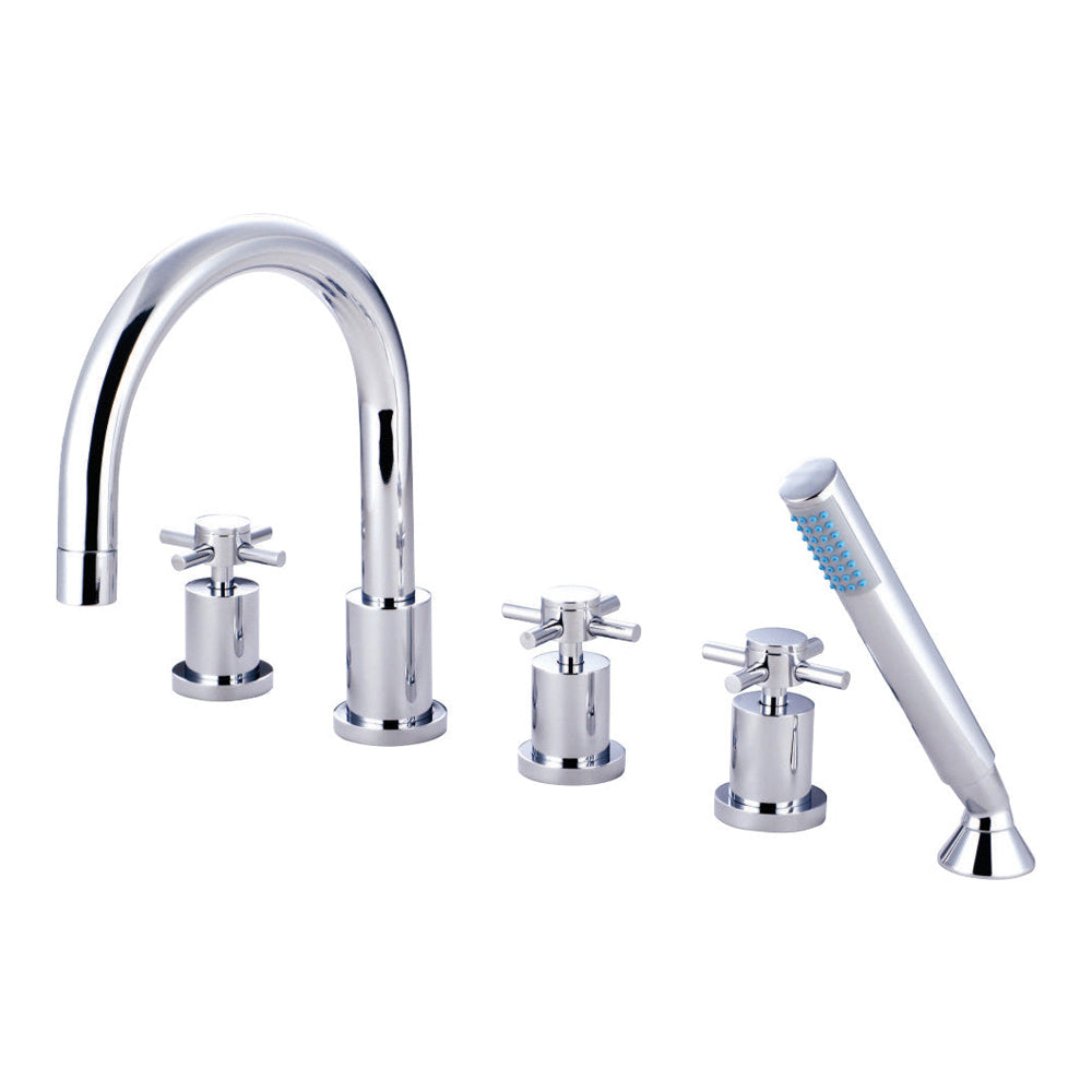 Kingston Brass Concord 5-Piece Roman Tub Faucet Polished Chrome