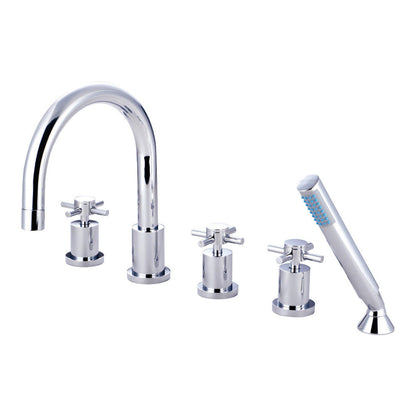 Kingston Brass Concord 5-Piece Roman Tub Faucet Polished Chrome