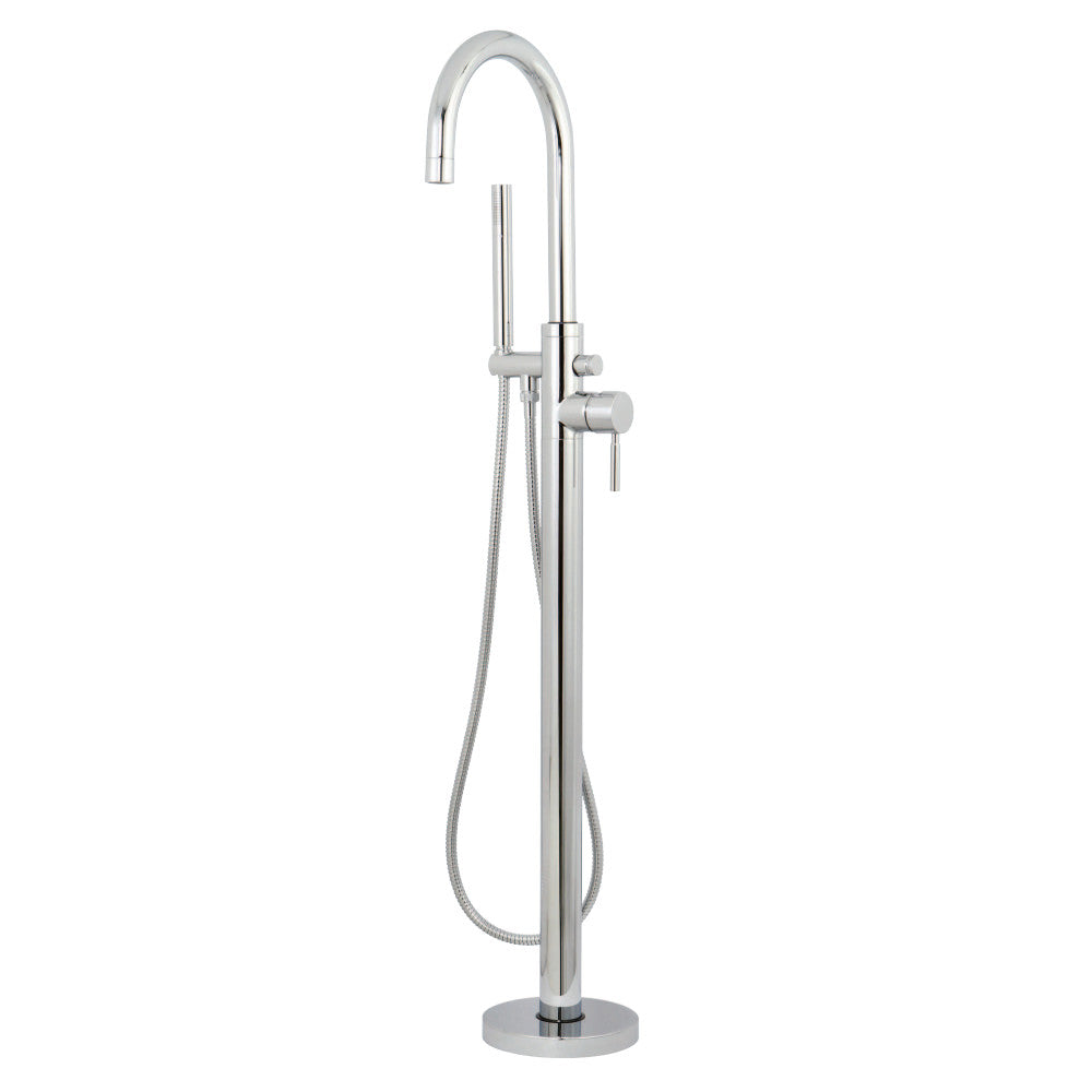 Kingston Brass Concord Freestanding Tub Faucet with Hand Shower (KS8158DL) Polished Chrome