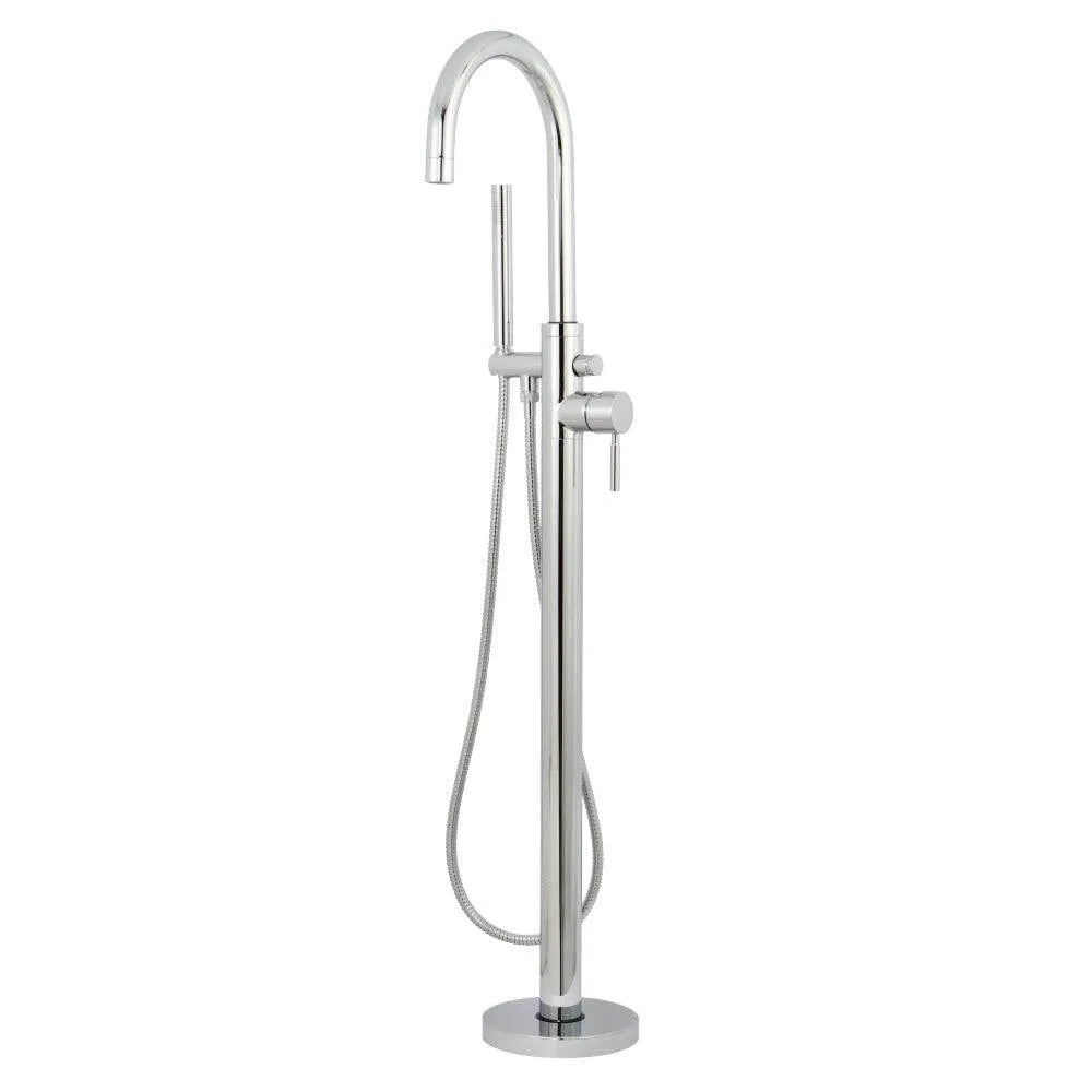 Kingston Brass Concord Freestanding Tub Faucet with Hand Shower (KS8151DL) Polished Chrome